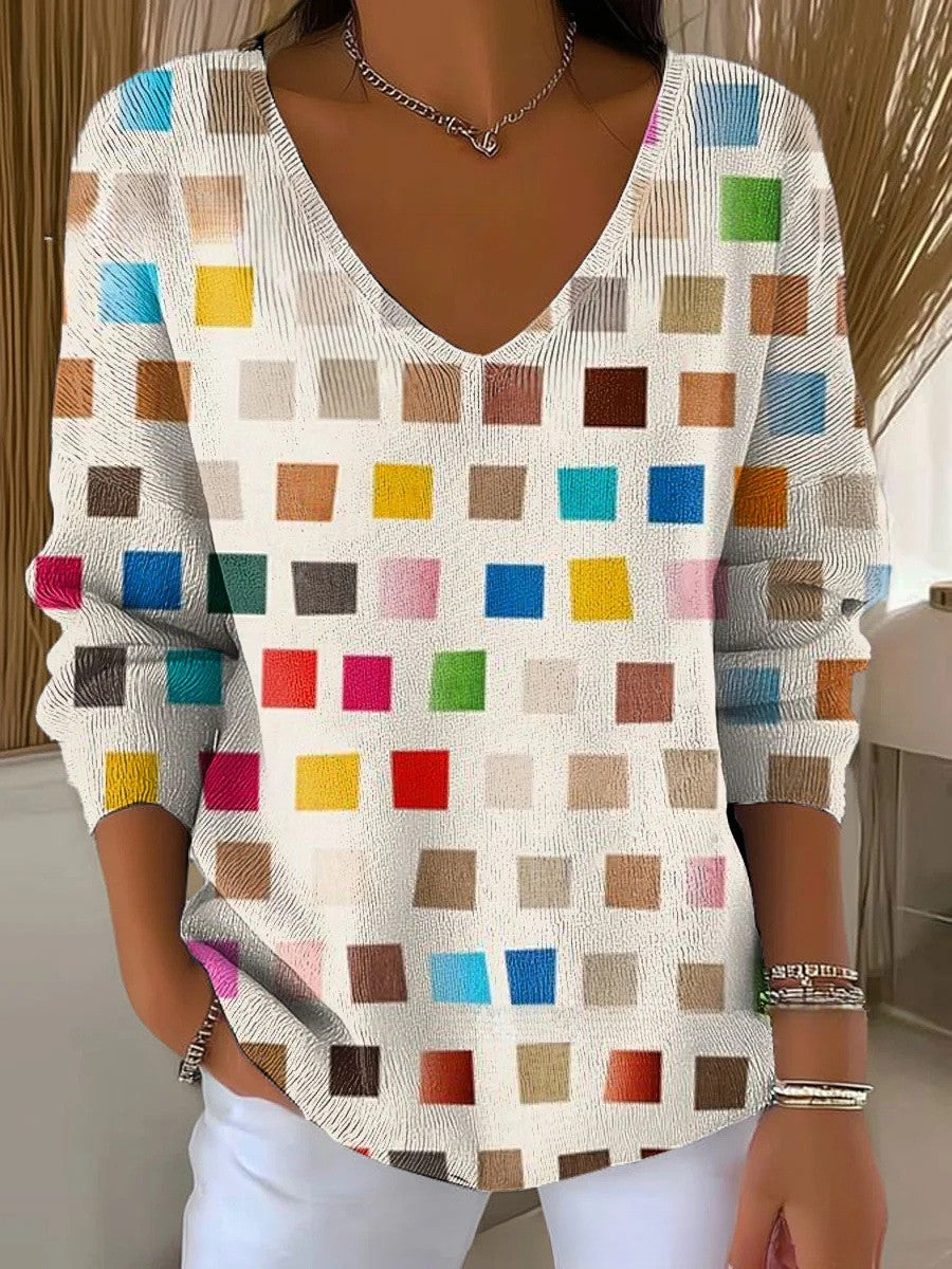 Isabella | Colorful Sweater with V-Neck