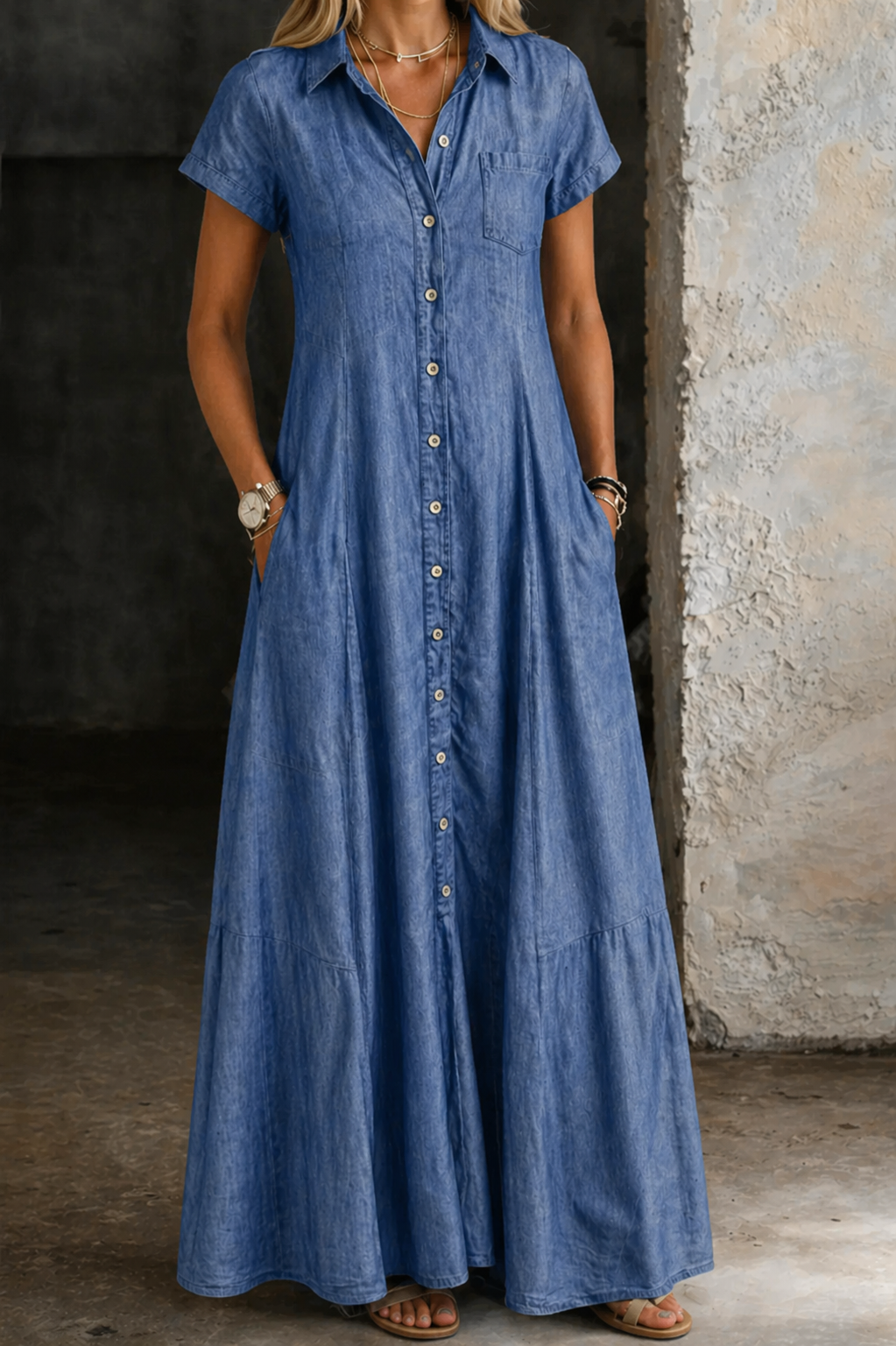 Elisa | Vestido largo de mezclilla