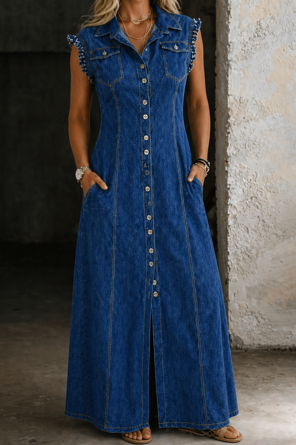 Liora | Vestido vaquero de talla grande