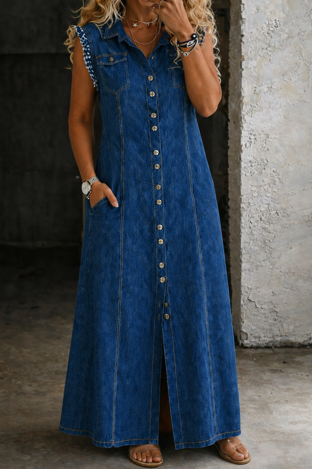 Liora | Vestido vaquero de talla grande