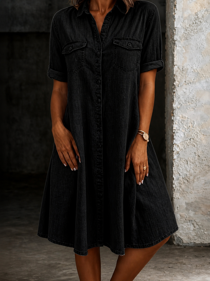 Patricia | Vestido midi estilo vaquero casual